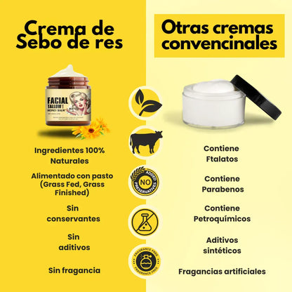 Bálsamo de Sebo de Res Para Reparación de Barrera y Piel Seca/Sensible